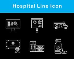 hospital vector icono conjunto