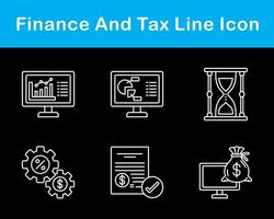 Finanzas y impuesto vector icono conjunto