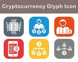 Bitcoin And Cryptocurrency Vector Icon Set