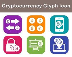 Bitcoin And Cryptocurrency Vector Icon Set