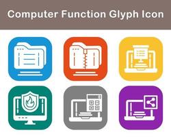 Computer Function Vector Icon Set