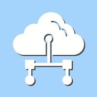 icono de vector de nube de internet