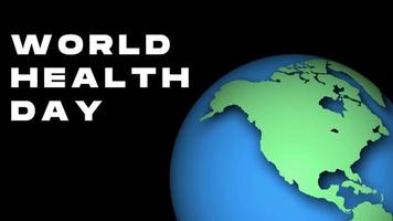 monde santé journée concept Animé texte sur globe video