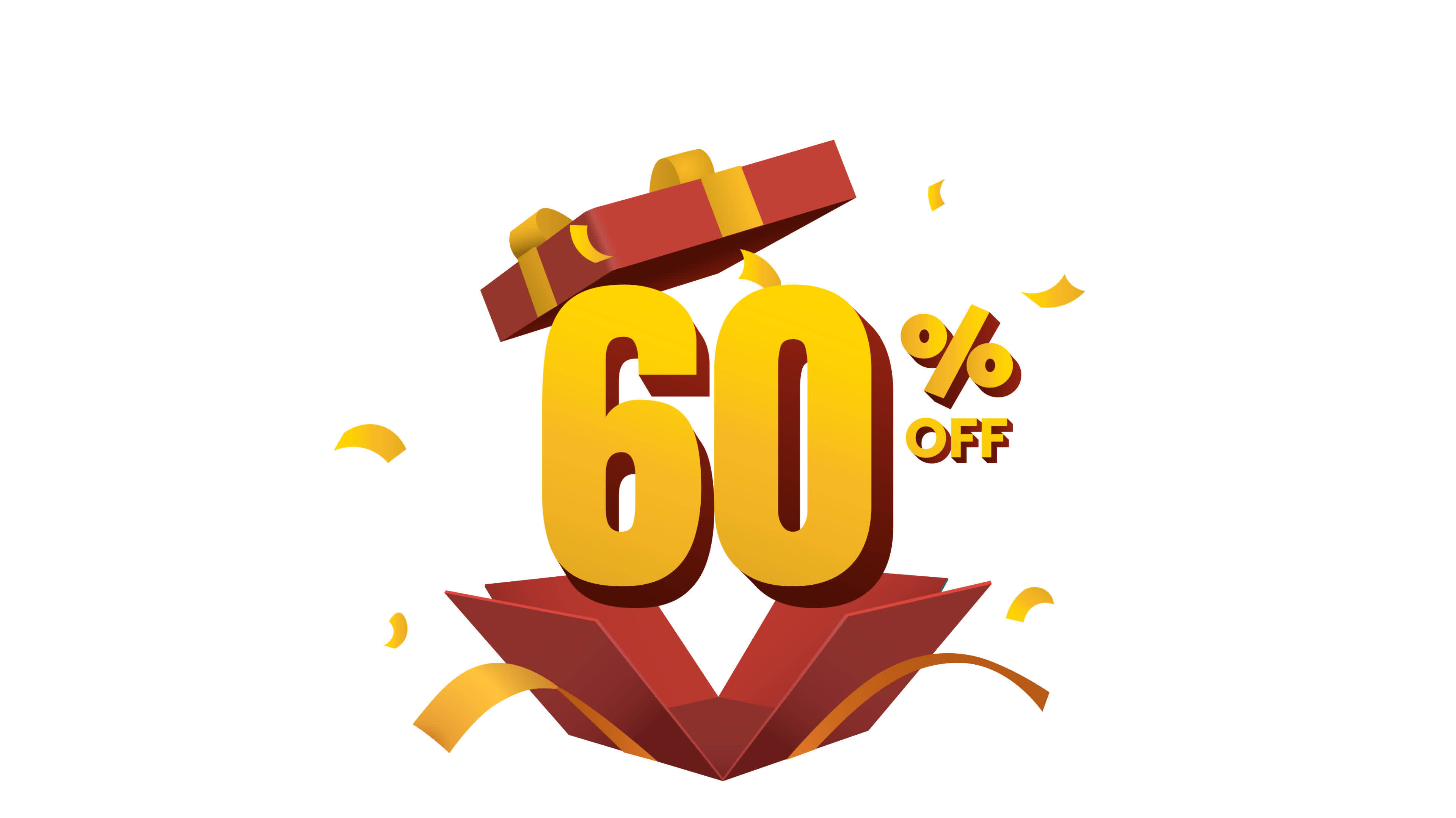 discount 60 percent off animation in surprise opening red gift box with golden ribbon and confetti 20763652 Stock Video at Vecteezy discount 60 percent off animation in surprise opening red gift box with golden ribbon and confetti 20763652 Stock Video at Vecteezy