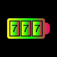 Slot Machine with Sevens Vector Icon