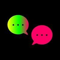 Unique Conversation Bubbles Vector Icon