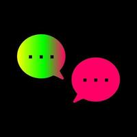 Unique Conversation Bubbles Vector Icon