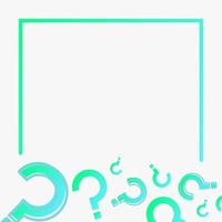 Square background with question mark illustration. vector