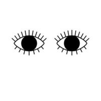 Eye icon in flat style on a white background for printing and design.Vector illustration. vector