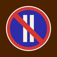 Icon no parking on even. Vector clipart