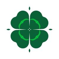 Quatrefoil sign for St. Patrick s Day in flat style for print and design. Vector illustration.