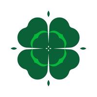 Quatrefoil sign for St. Patrick s Day in flat style for print and design. Vector illustration.