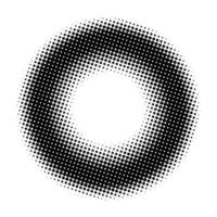 Halftone circle in pop art style for print and design. Vector illustration.