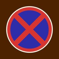 Icon stop prohibited. Sign vector clipart illustration