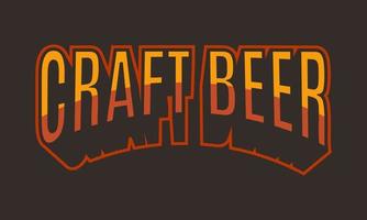 Colorful craft beer logo in lettering style for print and design. Vector illustration.