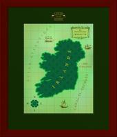 Ireland map for St. Patrick's Day in flat style for printing and design.Vector illustration. vector