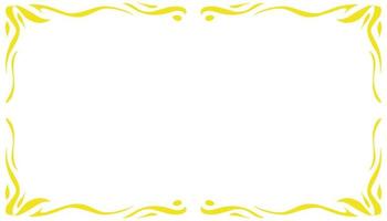 Yellow abstract frame border vintage illustration background vector