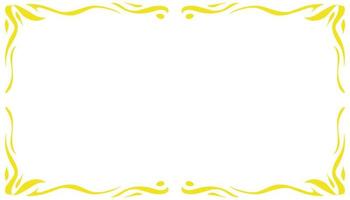 Yellow abstract frame border vintage illustration background vector