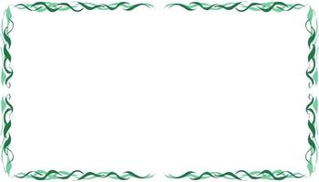 Green abstract frame border vintage illustration background vector
