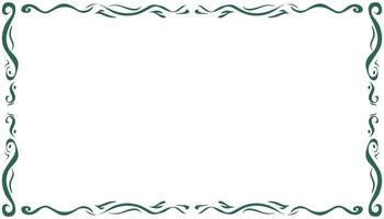 Green abstract frame border vintage illustration background vector