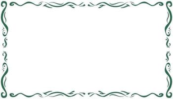 Green abstract frame border vintage illustration background vector