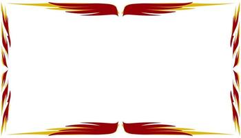 Abstract illustration background with red and yellow pattern frame vector