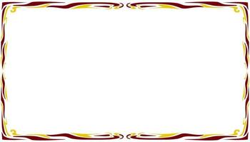 Abstract illustration background with brown and yellow border vector