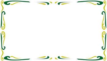 Abstract background with simple vintage green and yellow texture frame border vector