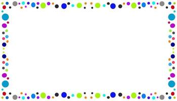 Colorful balls abstract illustration background frame border texture vector