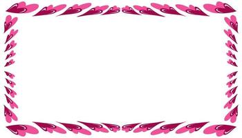 Abstract illustration background with purple love shape border vector