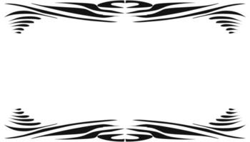 Abstract illustration background with black tribal border vector