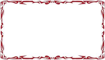 Abstract illustration background with red tribal border vector