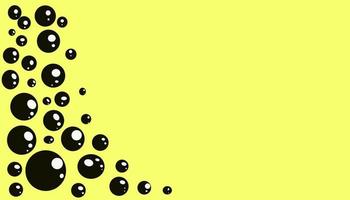 Yellow Abstract background with black bubbles pattern vector