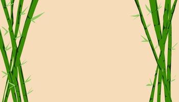 Light brown color illustration background with bamboo image vector