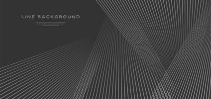 Geometric motion sharp lines abstract background. Monochrome blend line design vector