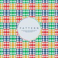 Colorful square diamond triangle seamless pattern. Fun geometric box pattern. vector