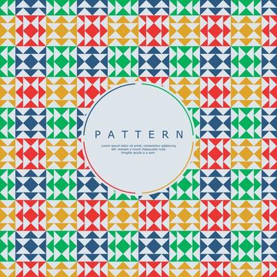 Colorful square diamond triangle seamless pattern. Fun geometric box pattern.