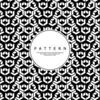 Playful cube line abstract pattern template. Fun hexagon line pattern vector