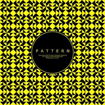 Yellow geometric triangle square abstract pattern. Modern symmetric pattern. vector