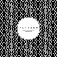 Luxury black cube line abstract pattern vector. Elegance box stripe pattern vector
