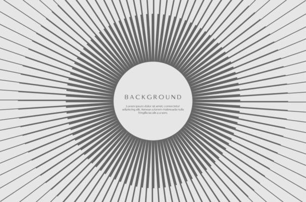 Retro sun spray line circle abstract background. Minimalist dynamic round vector.