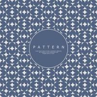 Simple fat curve ornament abstract seamless pattern. Flat blue ornate pattern. vector