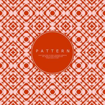 Stylish circle flower abstract seamless pattern. Modern round bloom pattern. vector
