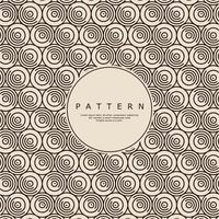 Retro zig zag circle line abstract pattern vector. Vintage round lines pattern vector