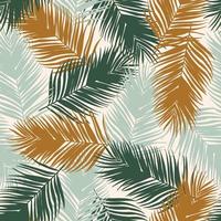 Palm leaves seamless pattern design. Tropical leaves branch  summer pattern design. Tropical floral pattern background. Trendy Brazilian illustration. vector