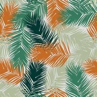 Palm leaves seamless pattern design. Tropical leaves branch  summer pattern design. Tropical floral pattern background. Trendy Brazilian illustration. vector