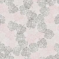 hermoso diseño de patrón sin costuras de rama de hojas tropicales. hojas tropicales, fondo de patrón floral transparente de hoja de monstera. ilustración brasileña de moda. diseño de primavera verano para moda, estampados vector