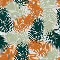 Palm leaves seamless pattern design. Tropical leaves branch  summer pattern design. Tropical floral pattern background. Trendy Brazilian illustration. vector