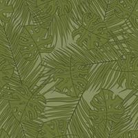 Palm and monstera leaves seamless pattern design. Tropical leaves branch and monstera summer pattern design. Tropical floral pattern background. Trendy Brazilian illustration. vector