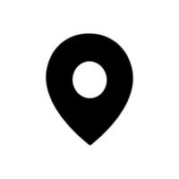 GPS ubicación icono negro silueta vector